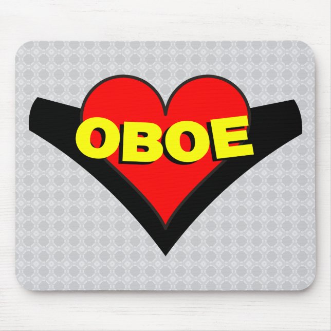 Alfombrilla De Ratón Oboe Over Heart (Frente)