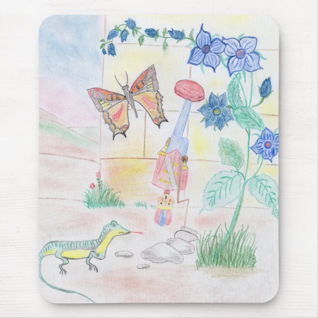 Alfombrilla De Ratón Obra de arte de niños personalizados, juguete de d (Frente)