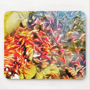 Alfombrilla De Ratón Obra de peces en un teclado de ratón