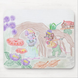 Alfombrilla De Ratón Obras de arte de niños personalizados, dos ratones