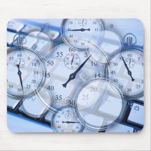 Alfombrilla De Ratón Observar la oficina de teclado de Clocks