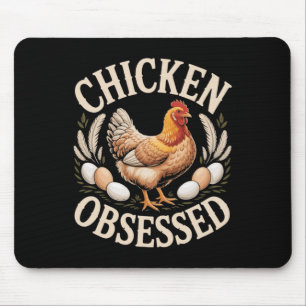 Alfombrilla De Ratón Obsesionado con Pollo Divertido Amante de Gallinas