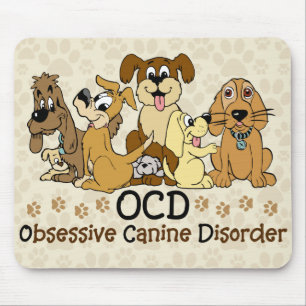 Alfombrilla De Ratón OCD Obsessive Canine Disorder Funny Dog