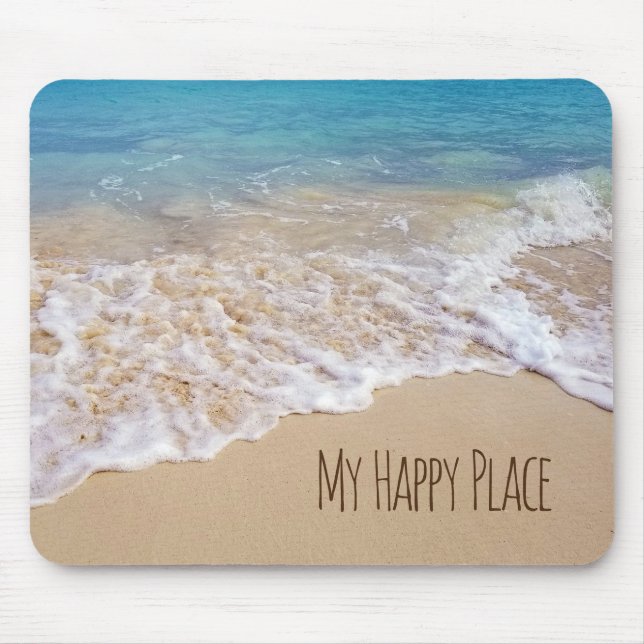 Alfombrilla De Ratón Ocean Beach Happy Place (Frente)
