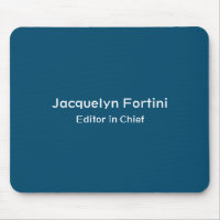 Ocean Blue Plain Elegant Nombre Minimalista Modern