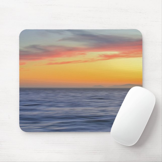 Alfombrilla De Ratón Ocean Sunset Deep Blue Water Mouse Pad (Con ratón)