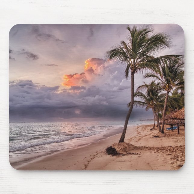 Alfombrilla De Ratón Ocean Waves Sandy Beach Sunset (Frente)