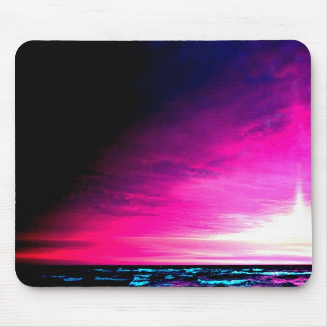 Alfombrilla De Ratón Océano y atardecer colorido y tranquilo (Frente)