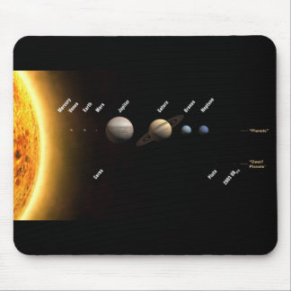 Alfombrilla De Ratón Ocho planetas y nueva Sistema Solar