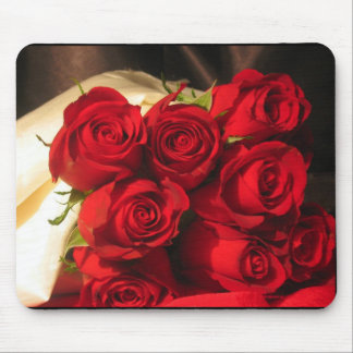 Alfombrilla De Ratón "Ocho rosas rojas"