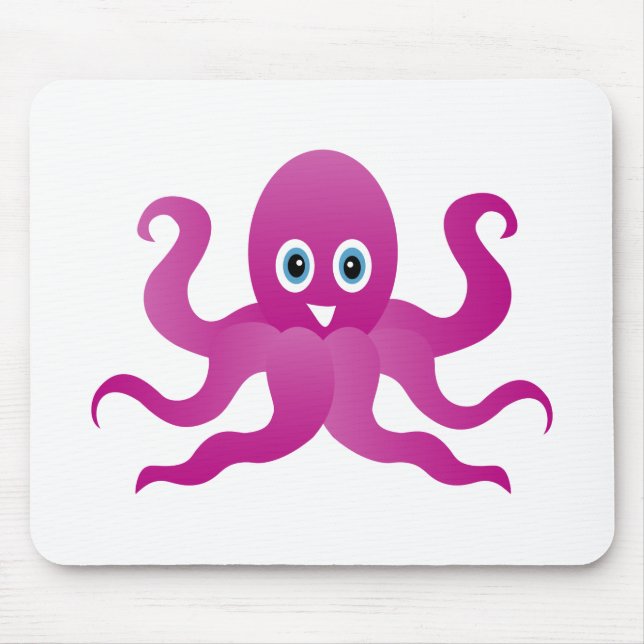 Alfombrilla De Ratón Octope morado divertido (Frente)