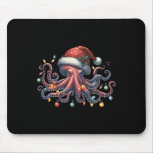 Alfombrilla De Ratón Octopus Santa Navidades enciende el océano Octopus