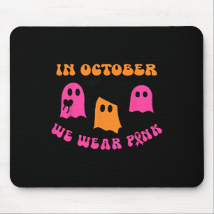 Alfombrilla De Ratón Octubre Usamos Breas De Halloween De Calabaza Rosa