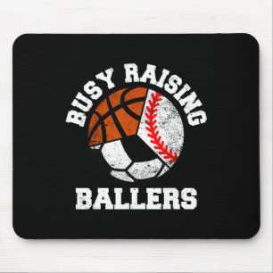Alfombrilla De Ratón Ocupada Criando Baloncestistas Divertido Béisbol F
