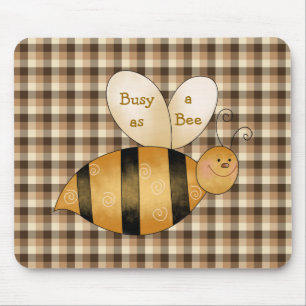 Alfombrilla De Ratón Ocupado como diversión Mousepad de la abeja