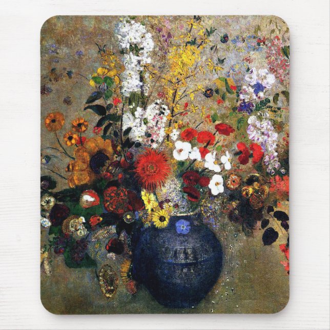 Alfombrilla De Ratón Odilon Redon - Flores, 1909, (Frente)