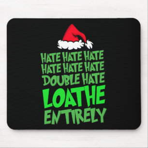 Alfombrilla De Ratón Odio al doble odio aborrecer totalmente Divertida 