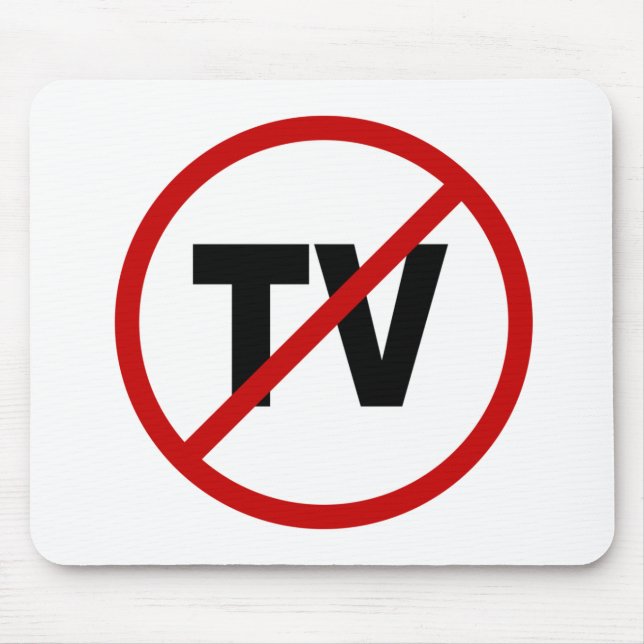 Alfombrilla De Ratón Odio TV /No TV no prohibido la declaración del (Frente)