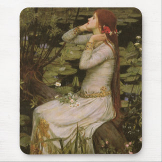 Alfombrilla De Ratón Ofelia junto al estanque de John William Waterhous