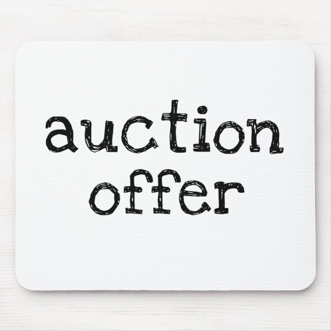 Alfombrilla De Ratón Oferta de subasta (Frente)