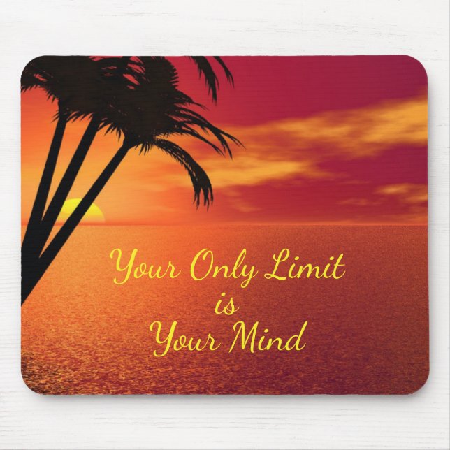 Alfombrilla De Ratón Oferta inspiradora Sunset Beach Personalizada (Frente)