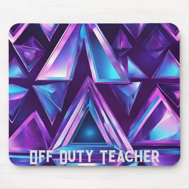 Alfombrilla De Ratón Off Duty Teacher Holographic Mouse Pad Futurista (Frente)