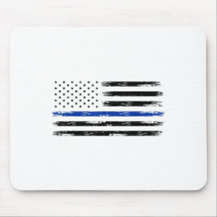 Alfombrilla De Ratón Oficial De Policía Ee.Uu. Bandera Estadounidense L