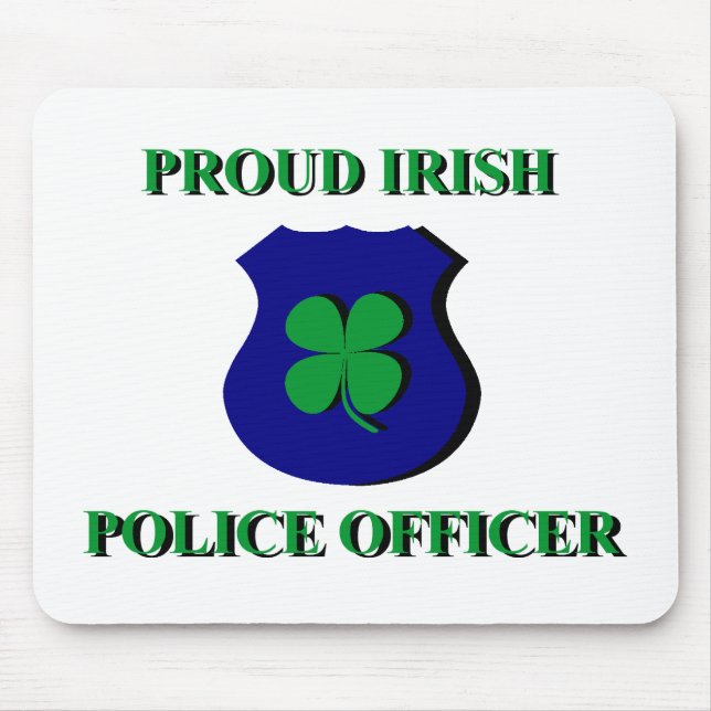 Alfombrilla De Ratón Oficial de policía irlandés orgulloso (Frente)