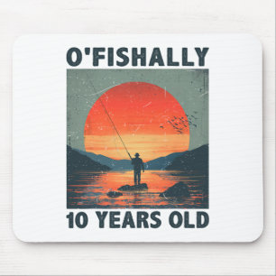 Alfombrilla De Ratón Oficialmente 10 años 2015 Pesca Pescador 10º