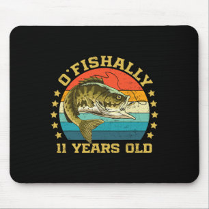 Alfombrilla De Ratón Oficialmente 11 Años Cumpleaños Divertido Pesca Pe