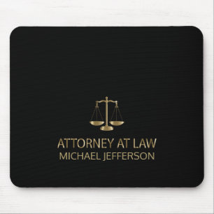 Alfombrilla De Ratón Oficina legal - Negro y oro