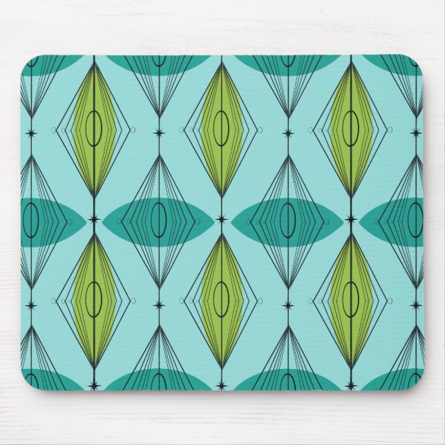 Alfombrilla De Ratón Ogee y Starbursts atómicos Mousepad (Frente)