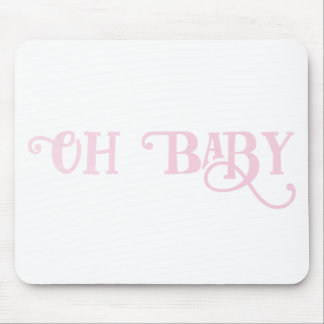 Alfombrilla De Ratón Oh bebé chica rosa personalizada