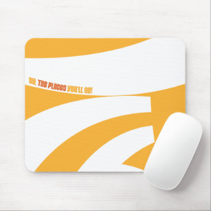 Alfombrilla De Ratón ¡Oh, los lugares a los que vas! Naranja Swirls