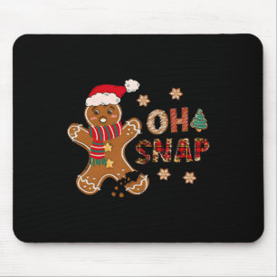 Alfombrilla De Ratón Oh Snap Hombre de Jengibre Feliz Navidad Xmas Pija