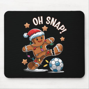Alfombrilla De Ratón Oh Snap Hombre de Jengibre Navidad Fútbol 1