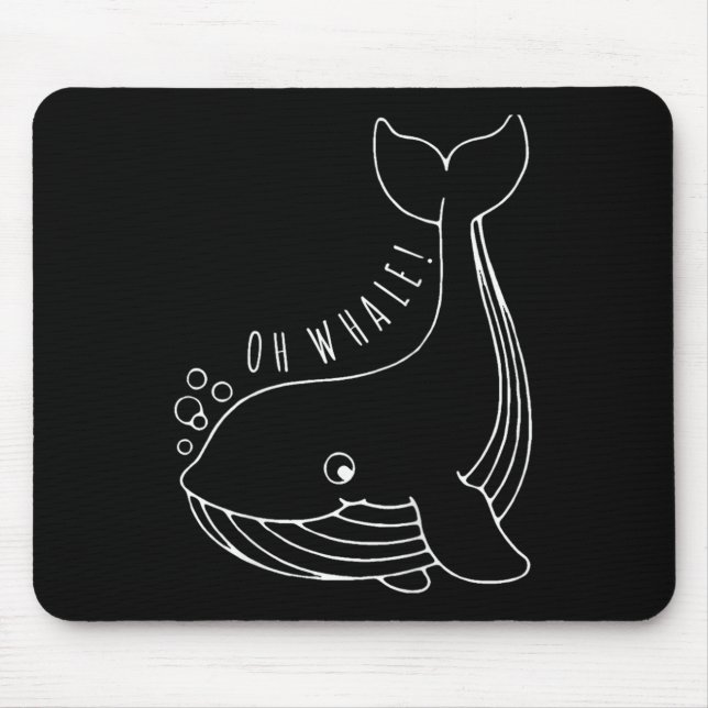 Alfombrilla De Ratón Oh Whale Funny Gift (Frente)
