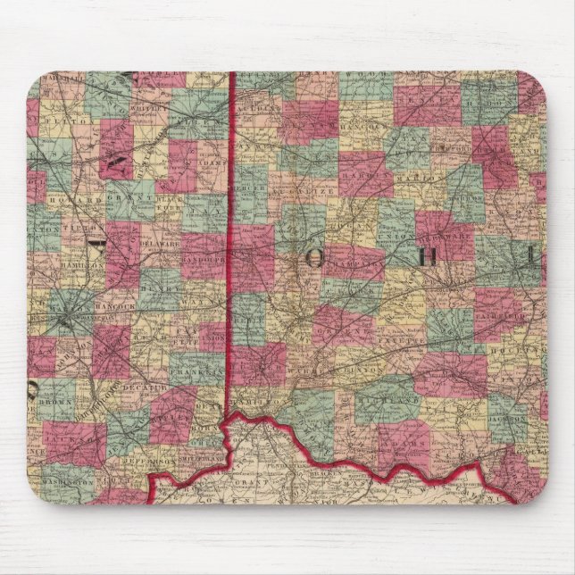 Alfombrilla De Ratón Ohio e Indiana 3 (Frente)