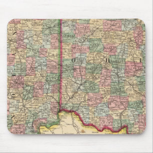 Alfombrilla De Ratón Ohio, mapa de Indiana de Mitchell