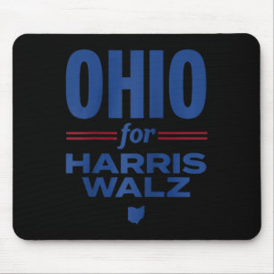 Alfombrilla De Ratón Ohio Para Kamala Harris Waltz W 2024 Raglan Baseba
