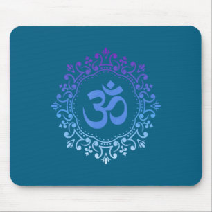 Alfombrilla De Ratón Ohm Yoga Nueva Era Murciélago de Sonido Mandala Az