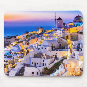 Alfombrilla De Ratón Oia Santorini Grecia