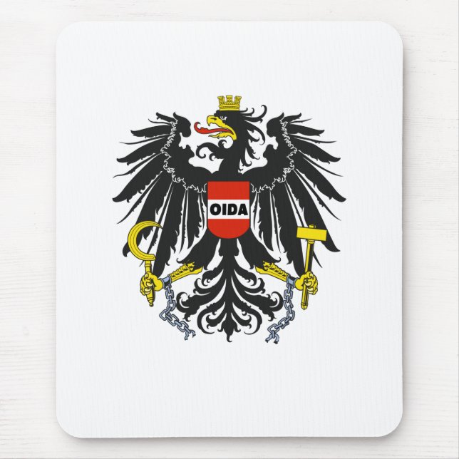 Alfombrilla De Ratón Oida Austria Dialecto Austriaco Águila (Frente)
