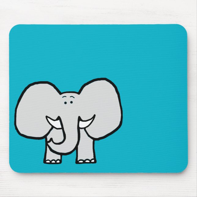 Alfombrilla De Ratón Oídos grandes el elefante Mousepad (Frente)