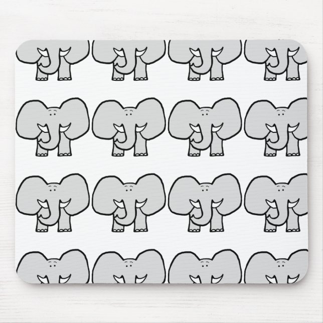 Alfombrilla De Ratón Oídos grandes el elefante Mousepad (Frente)