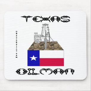 Alfombrilla De Ratón Oilman de Tejas, campo petrolífero Mousepad,