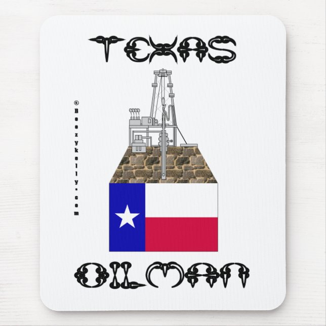 Alfombrilla De Ratón Oilman de Tejas, campo petrolífero Mousepad, (Frente)