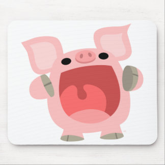 Alfombrilla De Ratón "OINK!!!" Cerdo lindo Mousepad del dibujo animado