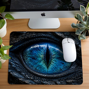 Alfombrilla De Ratón Ojo de Dragón Azul Fantasía Oscura 