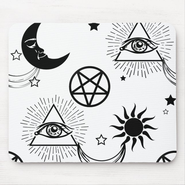 Alfombrilla De Ratón ojo de halloween illuminati (Frente)